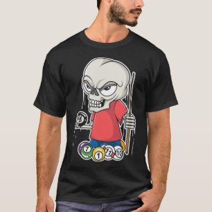 Camiseta Funny Billiards Skull I Snooker Pool Player Regalo