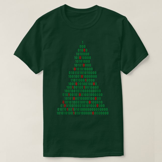 Camiseta Funny Binary Christmas Tree Computer Programmers a (Diseño del anverso)
