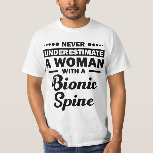 Camiseta Funny Bionic Spine Surgery Recovery Gift Back Spin (Anverso)