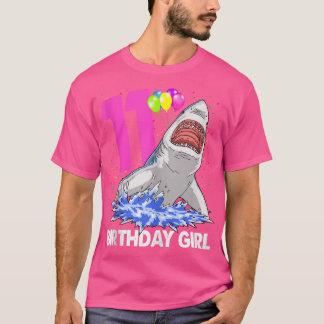 Camiseta Funny Birthday Girl 11 SharkWomen Celebration Gift