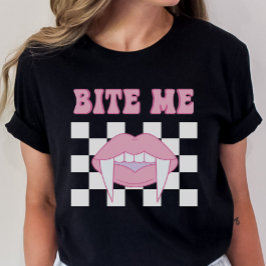 Camiseta Funny Bite Me Shirt Gothic Tee