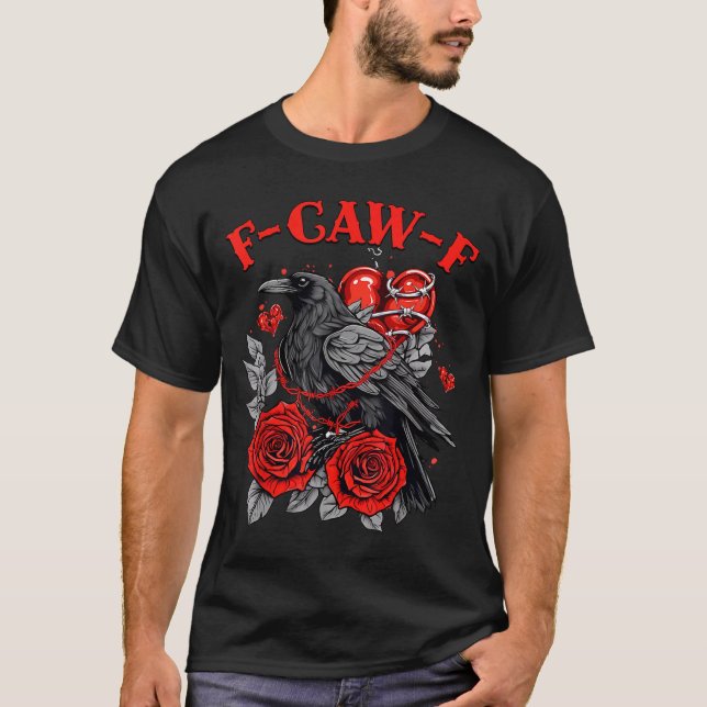 Camiseta Funny Black Bird F-caw-f Anti Valentines Day Singl (Anverso)