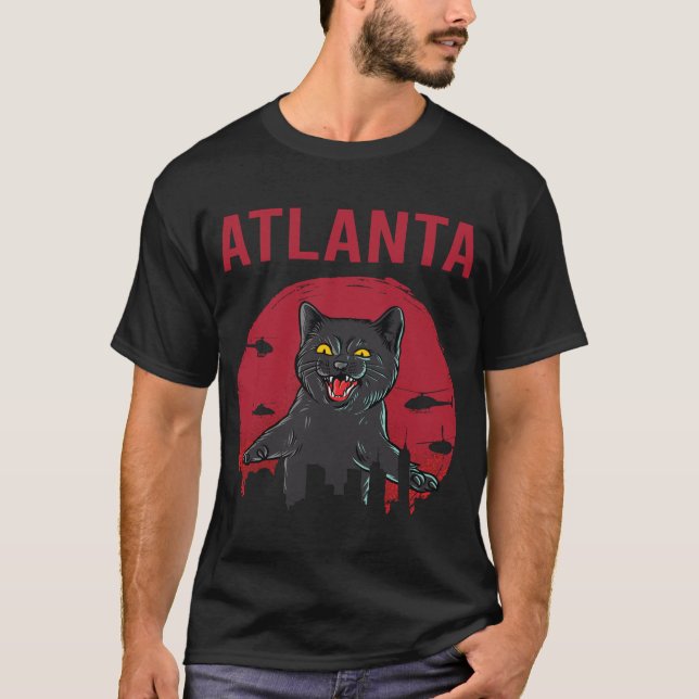 Camiseta Funny Black Cat Atlanta (Anverso)