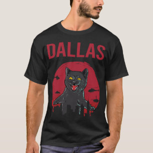 Camiseta Funny Black Cat Dallas
