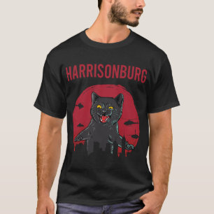 Camiseta Funny Black Cat Harrisonburg