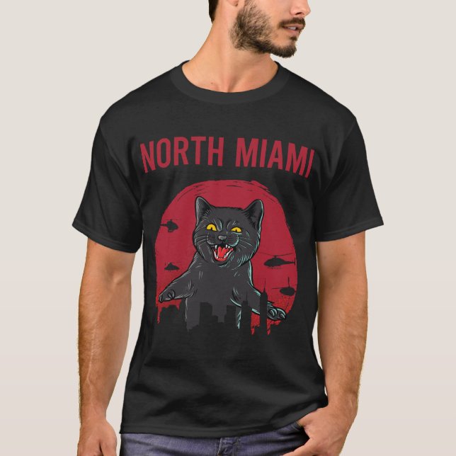 Camiseta Funny Black Cat North Miami (Anverso)