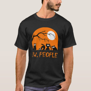 Camiseta Funny Black Cats Halloween Costume Moon Retro Ew P