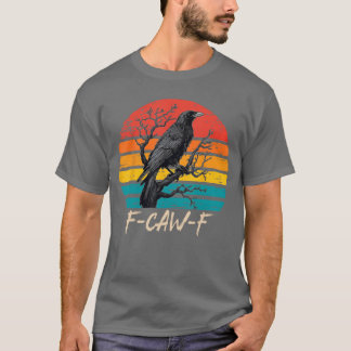 Camiseta Funny Black Crow Fcawf Black Bird Retro Gothic Adu
