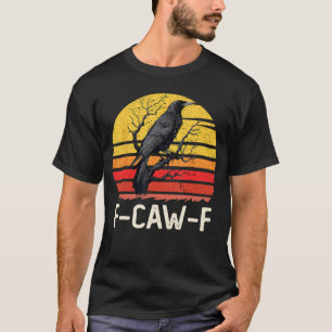 Camiseta Funny Black Crow Fcawf Black Bird Retro Gothic Adu