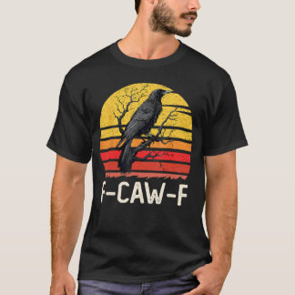 Camiseta Funny Black Crow Fcawf Black Bird Retro Gothic Adu