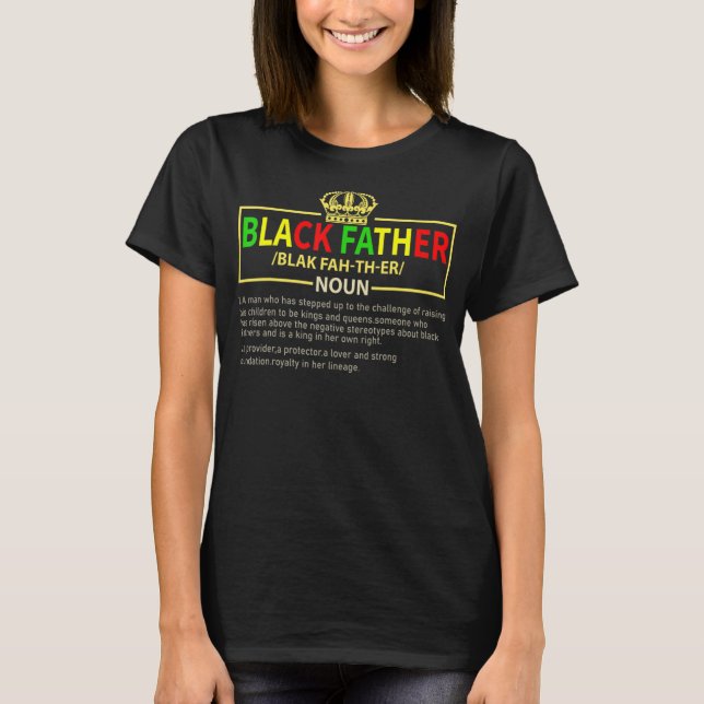 Camiseta Funny Black Father Black History Mono (Anverso)