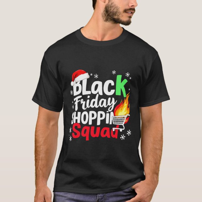 Camiseta Funny Black Friday Shopping Squad (Anverso)