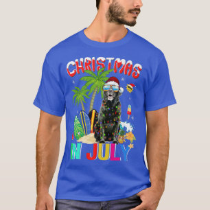 Camiseta Funny Black Lab en Santa Hat Navidades de gafas de
