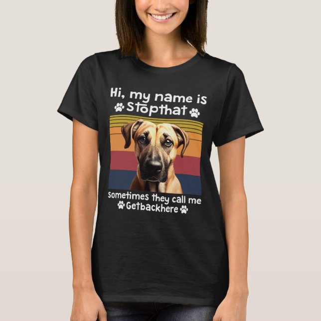 Camiseta Funny Black Mouth Cur Dog Saying  (Anverso)