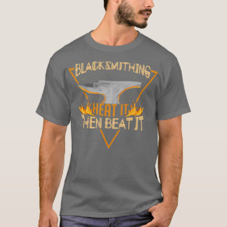 Camiseta Funny Blacksmith Job lo calentó luego lo derrotó p