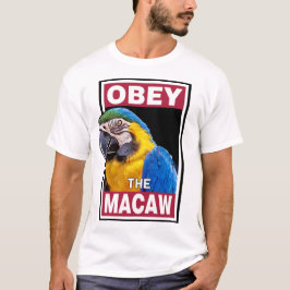 Camiseta Funny Blue and Yellow Macaw - Arte de pájaro