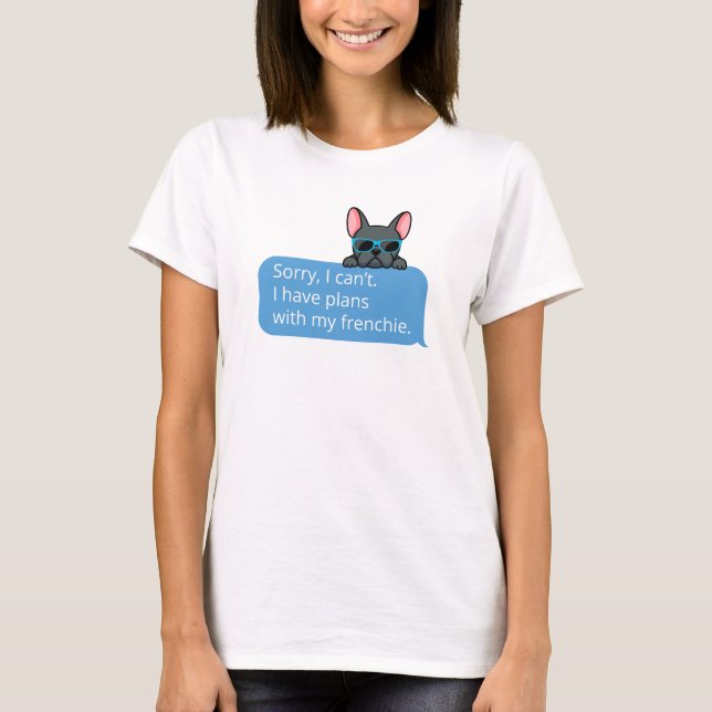 Camiseta Funny Blue French Bulldog (Anverso)