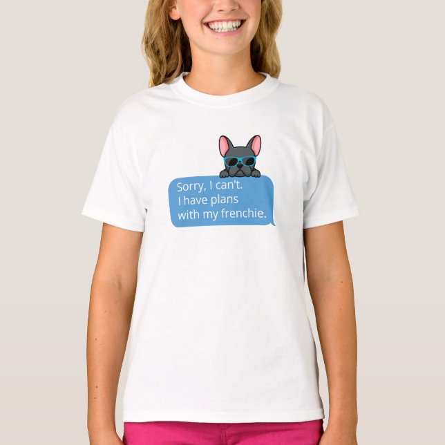 Camiseta Funny Blue French Bulldog (Anverso)
