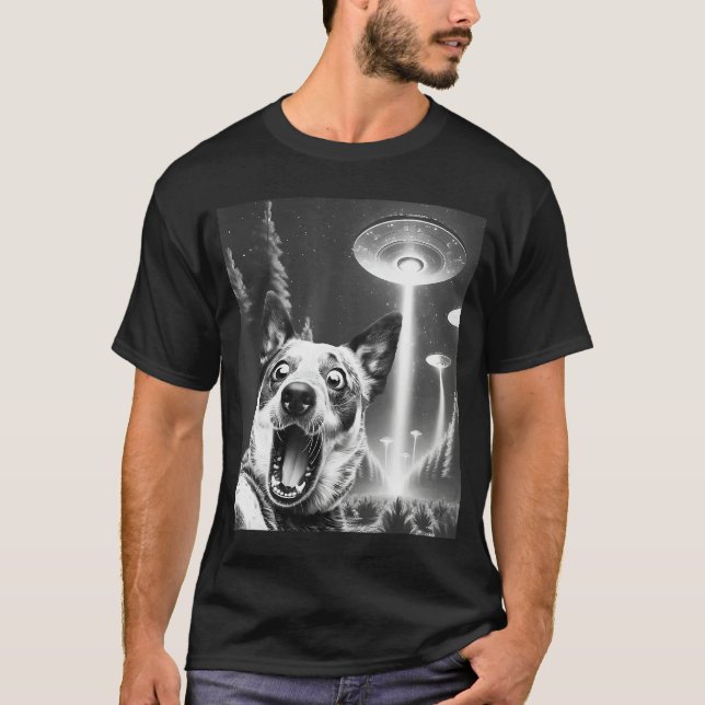 Camiseta Funny Blue Heeler Alien UFOaking a Sie Dog Mom Dad (Anverso)