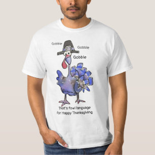 Camiseta Funny Blue Turkey Gobble T Shirt