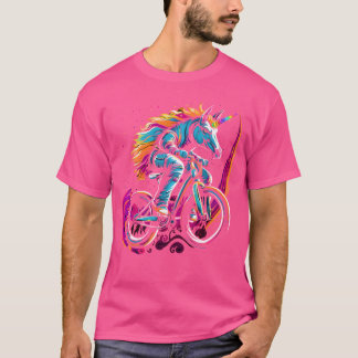 Camiseta Funny Bmx Unicorn Bicicleta Mágica