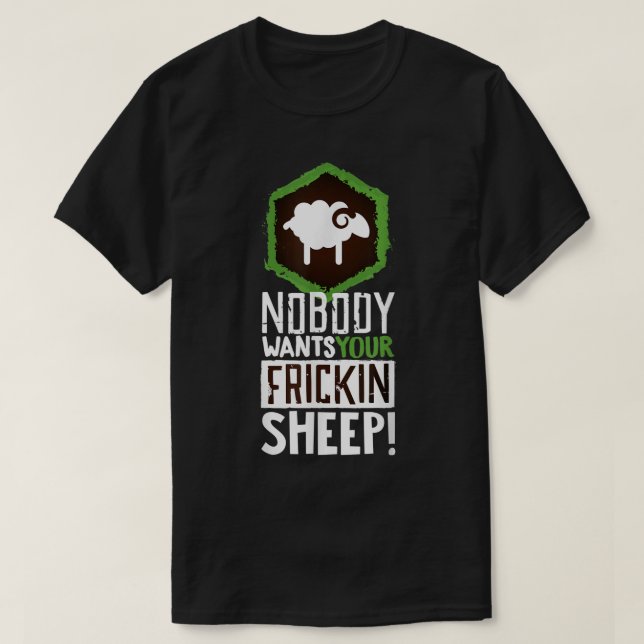 Camiseta Funny Board Game Trading Sheep Design (Diseño del anverso)