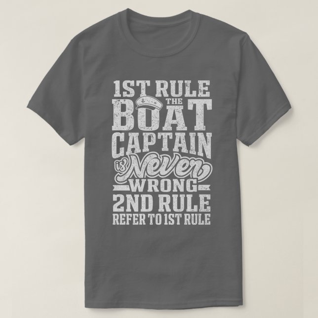 Camiseta Funny Boating Nautical Captain Never Wrong Men Wom (Diseño del anverso)