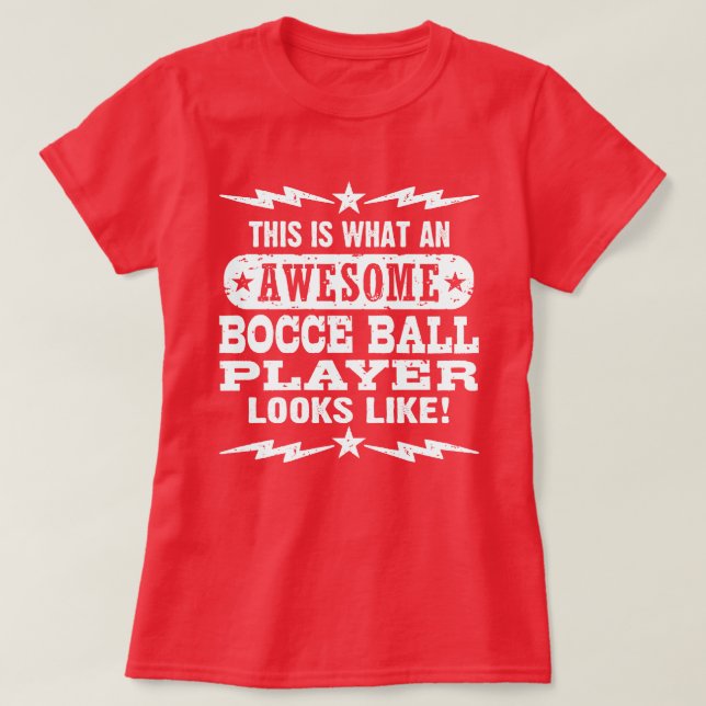 Camiseta Funny Bocce Ball (Diseño del anverso)