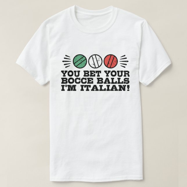 Camiseta Funny Bocce Ball (Diseño del anverso)