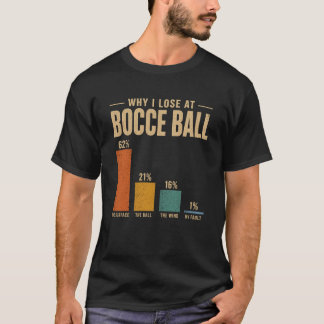 Camiseta Funny Bocce Ball Why I Lose At Bocce Ball lawn