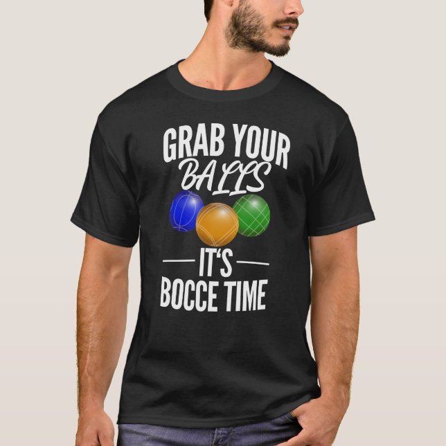 Camiseta Funny Bocce Balls Player-Boules Team (Anverso)