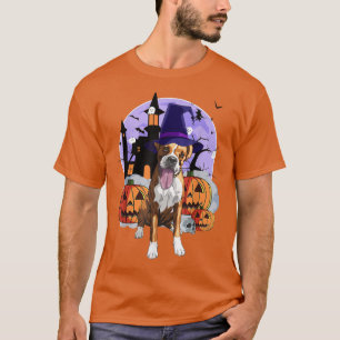Camiseta Funny Boer Dog Halloween Witch Pumpkin