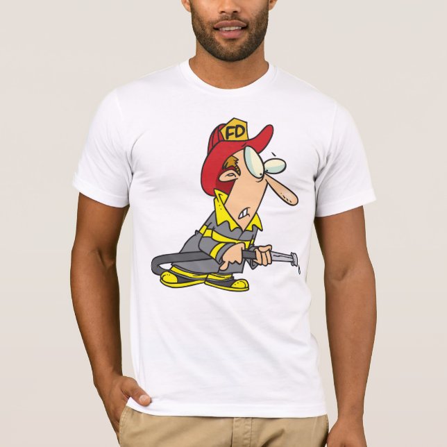 Camiseta Funny bombero con el responsable de emergencias de (Anverso)