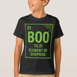 Camiseta Funny BOO Mesa Periódica Halloween Pun Shirt