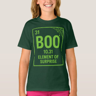 Camiseta Funny BOO Mesa Periódica Halloween Pun Shirt