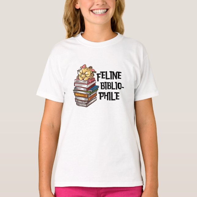 Camiseta Funny Book Cat Lover Quote Feline Bibliophile (Anverso)