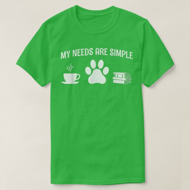 Camiseta Funny book lover Coffee Dog Book 429 (Diseño del anverso)