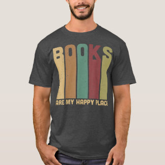 Camiseta Funny Books are My Fun Happy Library Place Book Re