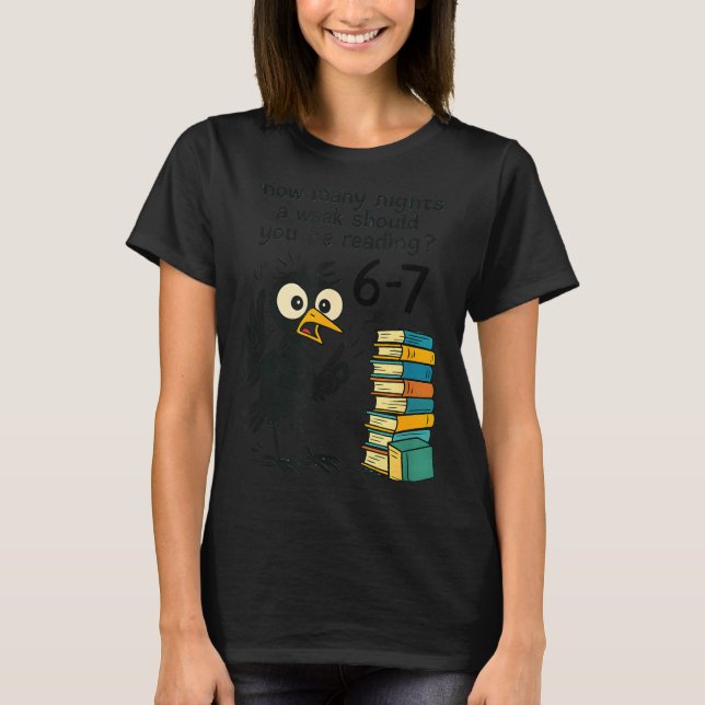 Camiseta Funny Bookworm 6 7 Meme Design _ Reading Nights Hu (Anverso)