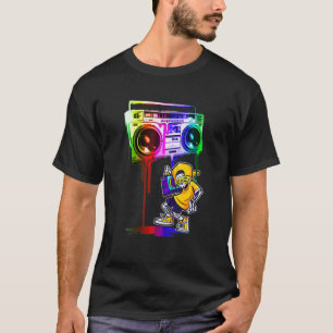 Camiseta Funny Boombox de Guay Hip Hop Cute Music Skull