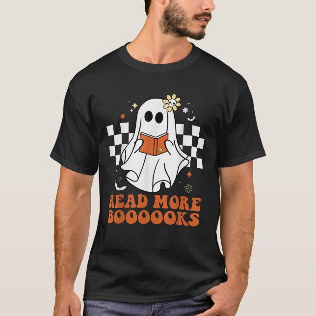 Camiseta Funny Booooks Ghost Read More Books Cute Teacher H (Anverso)