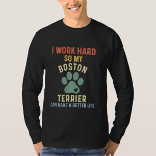 Camiseta Funny Boston Terrier Para Los Hombres Retro Boston