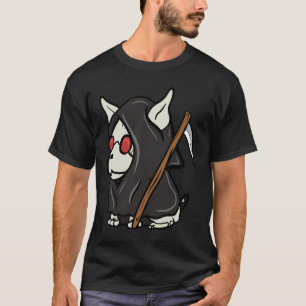 Camiseta Funny Boston Terrier Scary Grim Reaper Costume Hal