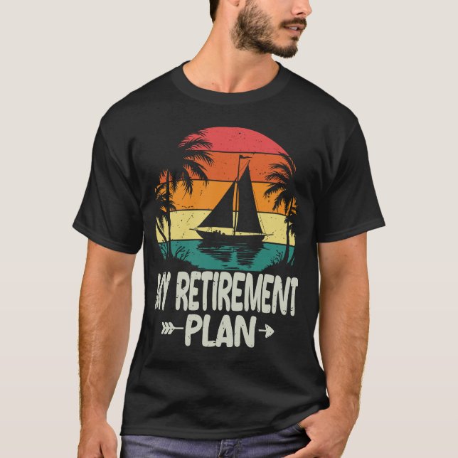 Camiseta Funny Bote Retirement Sailor (Anverso)