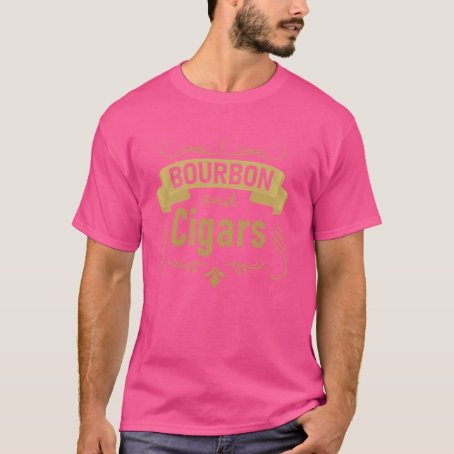 Camiseta Funny Bourbon Cigar Lover Fumar (Anverso)