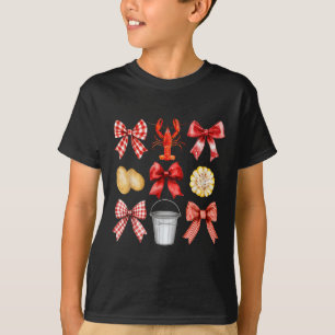 Camiseta Funny Bow Cute Coquette Crawfish Hervir Y2k Chica 
