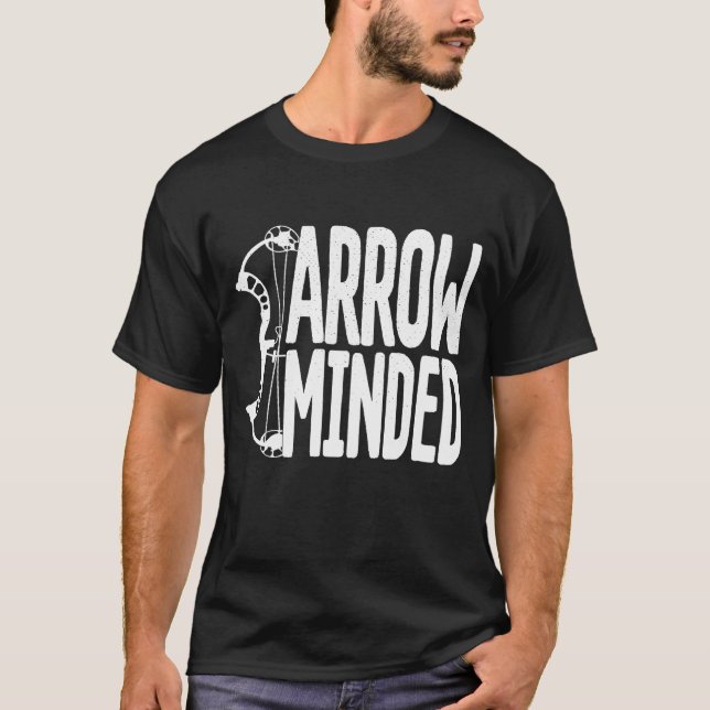 Camiseta Funny Bow Hunter  Archery Fan  Arrow Minded (Anverso)