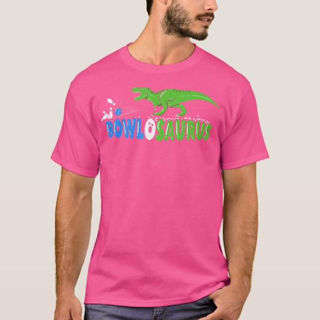 Camiseta Funny Bowler Cute Dinosaur Bowling (Anverso)