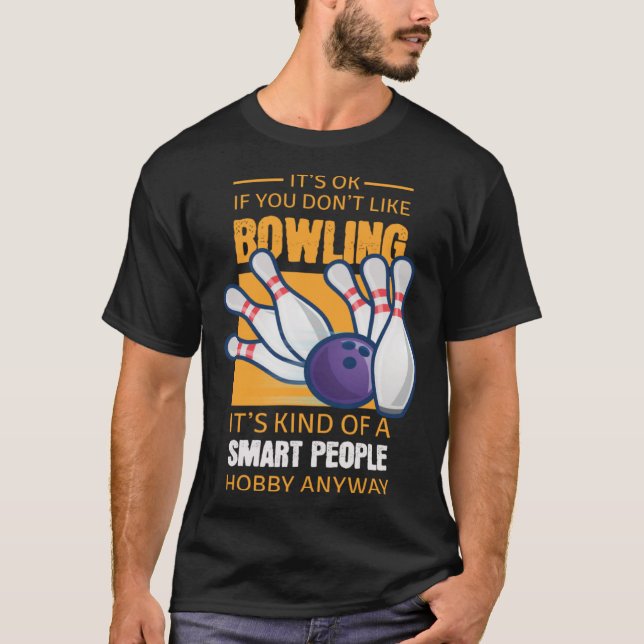 Camiseta Funny Bowling Apparel Smart People Gift Pullover H (Anverso)