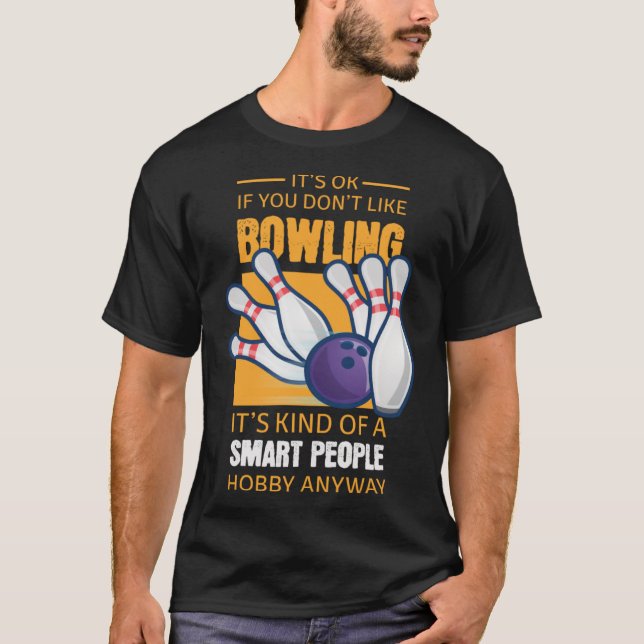 Camiseta Funny Bowling Apparel Smart People Gift Pullover H (Anverso)
